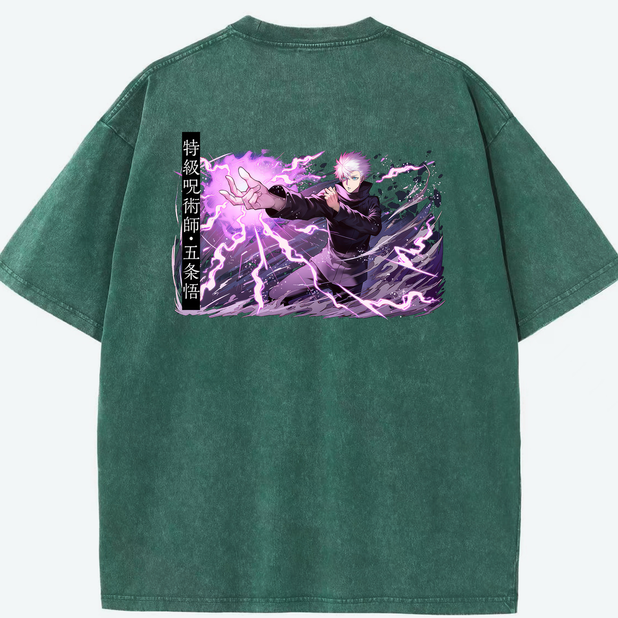 （画像用） 呪術廻戦 Jujutsu Kaisen 綿100% ヴィンテージ風 半袖Tシャツ（背面プリント）